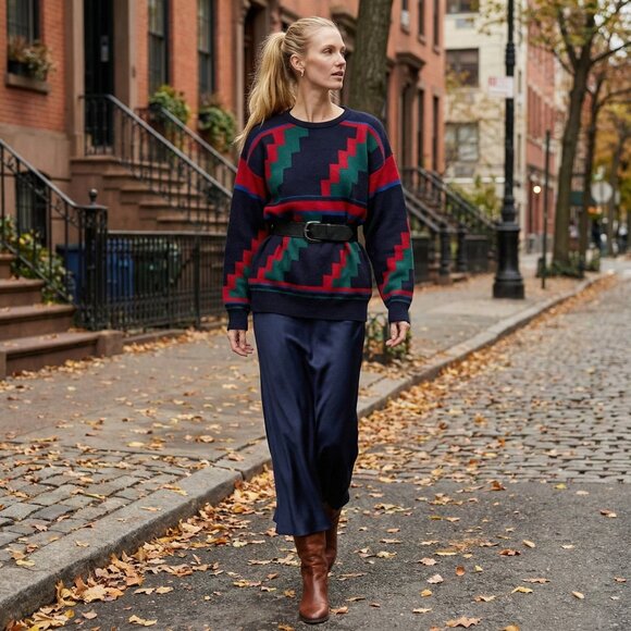 100% Pure Wool Vintage Pringle x Nick Faldo Oversized Sweater Made in Scotland - Picture 3 of 10